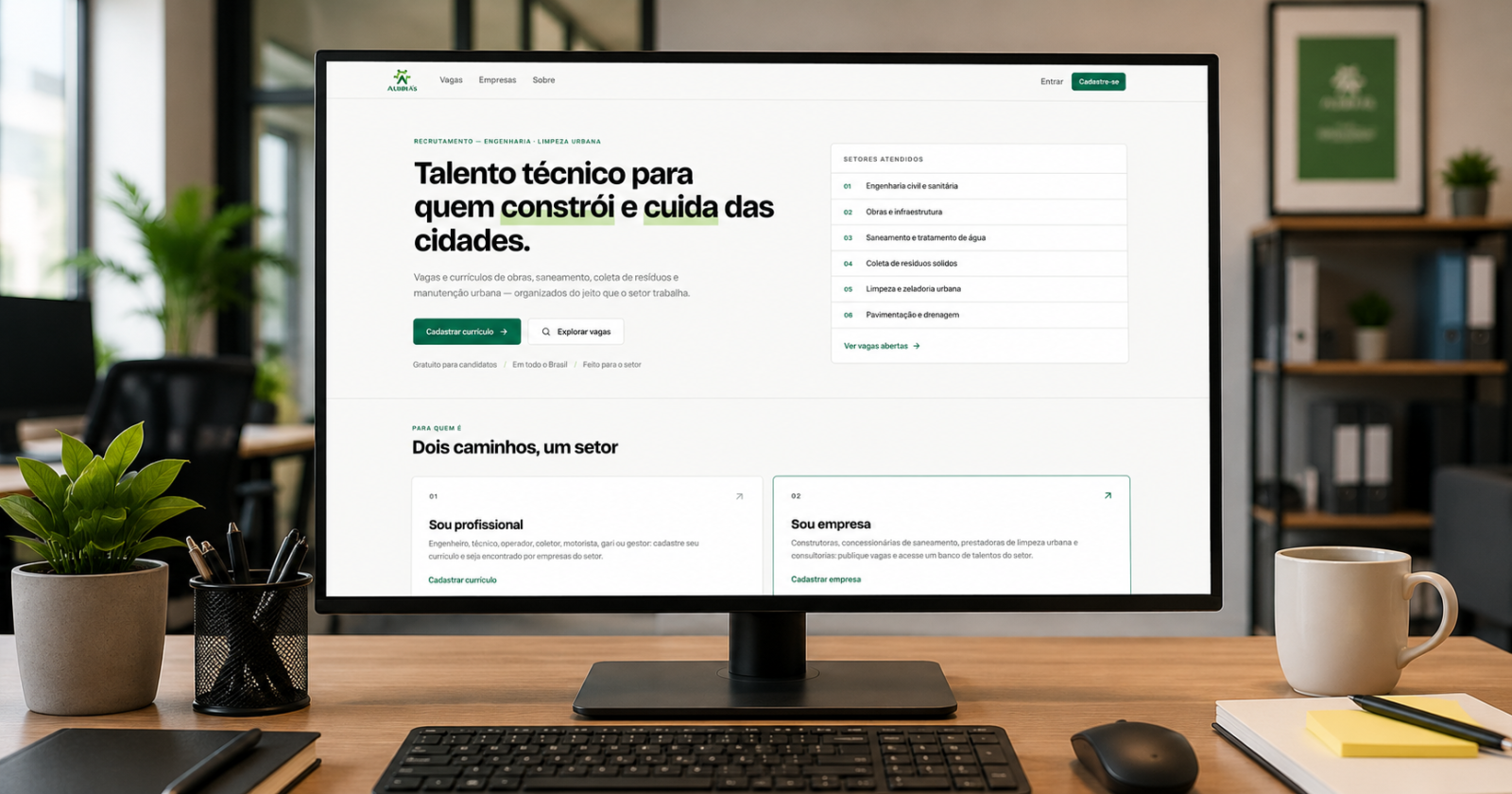 Banco de currículos e vagas da Alubrás desenvolvido por Filipe Nogueira Coimbra