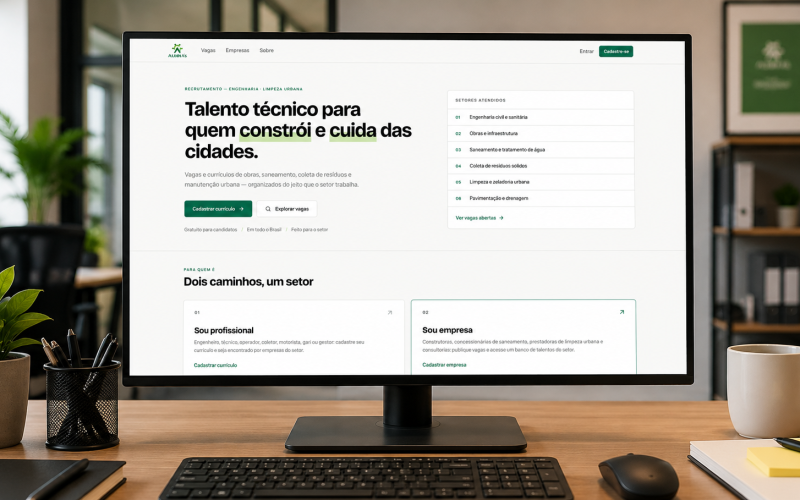 Banco de currículos e vagas da Alubrás desenvolvido por Filipe Nogueira Coimbra